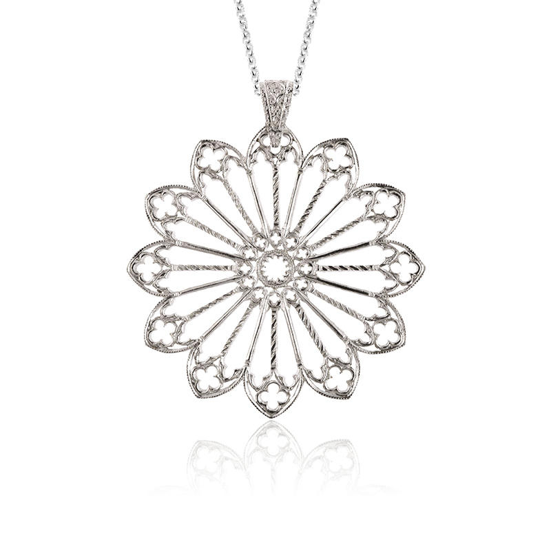 Rose window clearance pendant